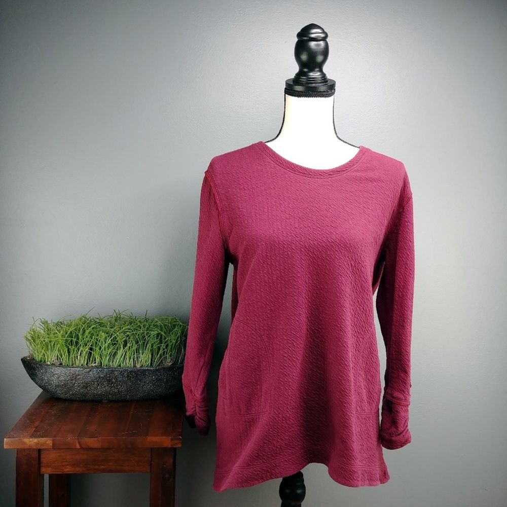 Neon Buddha Maroon Long Sleeved Sweatshirt